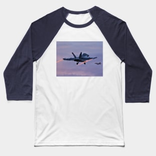 Navy Super Hornets at dusk Baseball T-Shirt